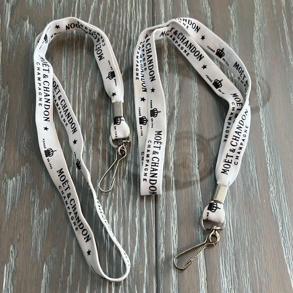 TWO Moët & Chandon Champagne LanyardS